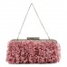 Evening Bag -  Ruffled - Pink - BG-7447PK